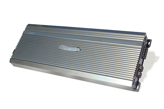 lanna high power 6-channel car amplifier by US acoustics angle view